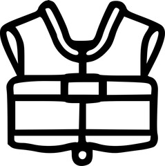 Life jacket line icon, outline vector sign, linear style pictogram sign, symbol, vector, art