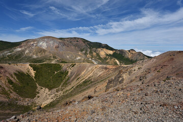 Climbing  Mount Azuma-Kofuji, Fukushima, Japan