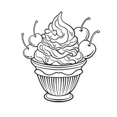 Ice Cream Drawing Page