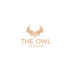 Fototapeta na wymiar Flying owl logo design vector template 