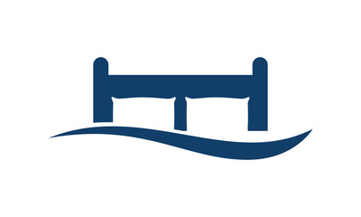 Bedroom furniture vector design. Mattress logotype