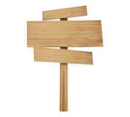 Wood Sign 3D Render