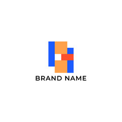 ILLUSTRATION ABSTRACT SQUARE ISOLATED WITH LETTER H COLORFUL BUSINESS LOGO ICON TEMPLATE DESIGN ELEMENT VECTOR 