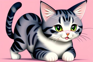 Fototapeta premium A cute and chubby cat