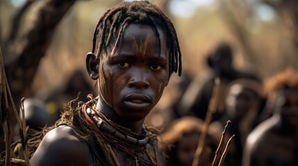 Hadza - Indigenous Ethnic Group in Tanzania.