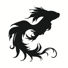 Sea Dragon silhouettes and icons. Black flat color simple elegant Sea Dragon animal vector and illustration.	