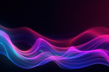 Obraz premium abstract futuristic background with pink blue glowing neon moving high speed wave lines and bokeh lights. Data transfer concept Fantastic wallpaper