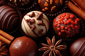 close up of chocolate candy