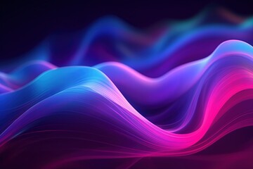 Fototapeta premium abstract futuristic background with pink blue glowing neon moving high speed wave lines and bokeh lights. Data transfer concept Fantastic wallpaper