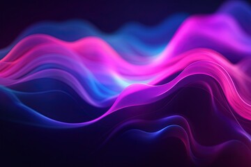 Naklejka premium abstract futuristic background with pink blue glowing neon moving high speed wave lines and bokeh lights. Data transfer concept Fantastic wallpaper