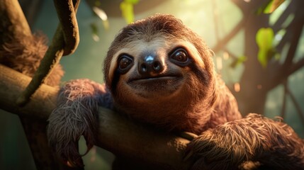 cute sloth. Created with Generative AI.