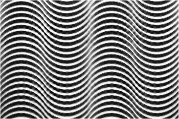 Halftone vector wave pattern