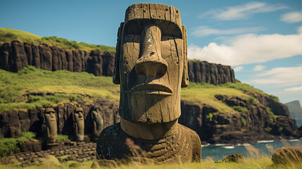 An indigenous Polynesian tribe from Easter Island.