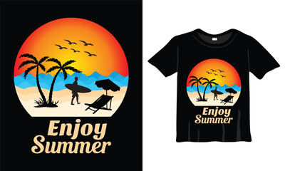 t shirt design with text summer vacation loading fashion	
