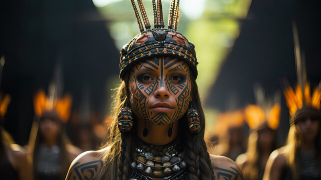 yanomami indigenous tribe in amazon rainforest, culture and traditions.