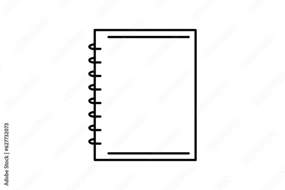 Poster note book icon. icon related to stationery. line icon style. simple vector design editable