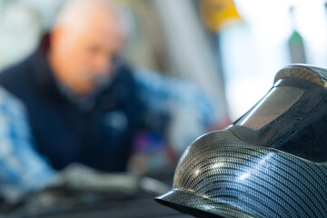welder on a white background mask isolated