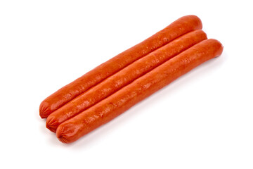 BBQ Roasted pork sausages, isolated on white background.