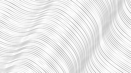 Vector illustration of  black minimal thin wave lines background