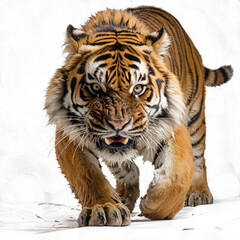 AI generated image of Ferocious tiger with bared fangs.PNG