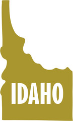 outline drawing of idaho state map.