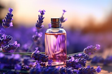 Obraz na płótnie Canvas lavender aromatic oil