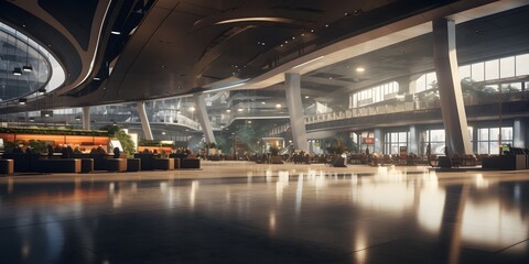 Interior of the airport terminal