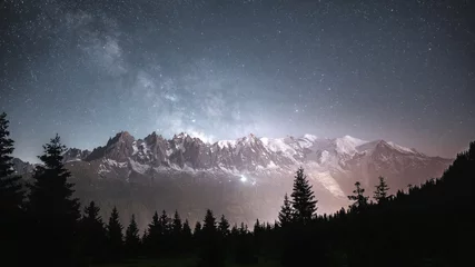 Cercles muraux Mont Blanc Milky Mont Blanc