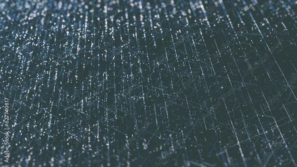 Poster abstract digital data hitech background/ 4k animation of an abstract high technology wallpaper backg