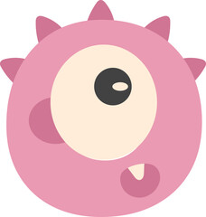 Cute Monster Alphabet O Illustration