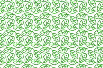 Seamless linear leaves pattern 