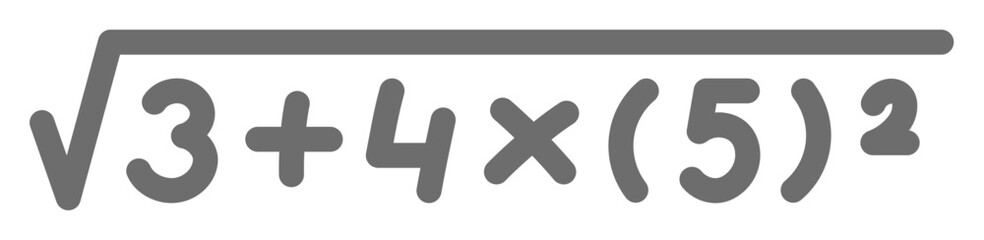 Obraz premium Cute Sticker Mathematic Illustration