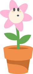 Cute Flower Character Illustration