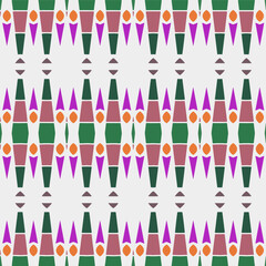 Geometric ornament in ethnic style.Seamless pattern with abstract  shapes.Repeat design for fashion, textile design,  on wall paper, wrapping paper, fabrics and home decor.