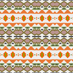 Geometric ornament in ethnic style.Seamless pattern with abstract  shapes.Repeat design for fashion, textile design,  on wall paper, wrapping paper, fabrics and home decor.
