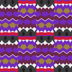 Geometric ornament in ethnic style.Seamless pattern with abstract  shapes.Repeat design for fashion, textile design,  on wall paper, wrapping paper, fabrics and home decor.