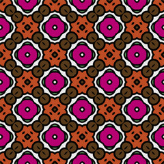 Geometric ornament in ethnic style.Seamless pattern with abstract  shapes.Repeat design for fashion, textile design,  on wall paper, wrapping paper, fabrics and home decor.