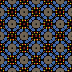 Geometric ornament in ethnic style.Seamless pattern with abstract  shapes, repeat tiles.Repeat design for fashion, textile design,  on wall paper, wrapping paper, fabrics and home decor.