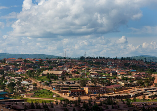City neighbourhood in the hills, Kigali Province, Kigali, Rwanda