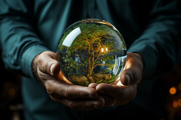 round green earth,enviromental protection concept