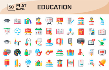 Education Flat Icons Pack Vol 2