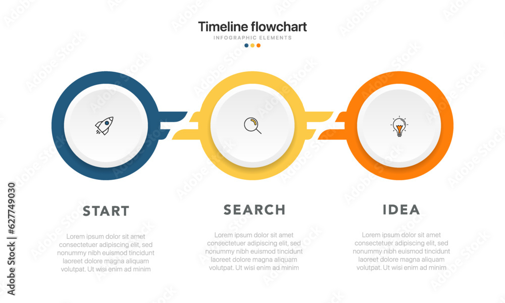 Wall mural Timeline infographic design with options or steps. Infographics for business concept. Can be used for presentations workflow layout, banner, process, diagram, flow chart, info graph, annual report.