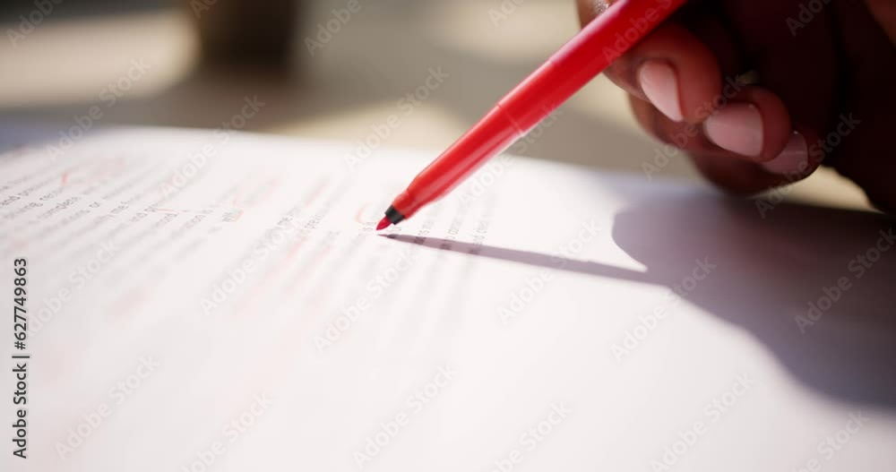 Poster book script or text grammar edit