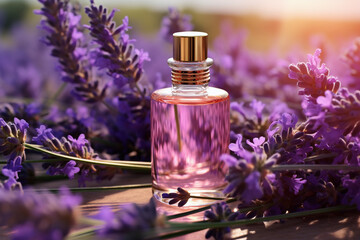 Obraz na płótnie Canvas lavender aromatic oil, generative ai