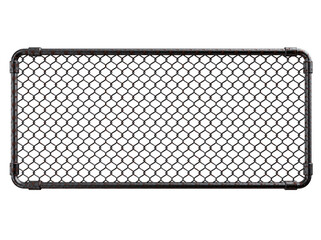 METAL GRID 3D RENDER ISOLATED FOR DESIGN COMPOSITION