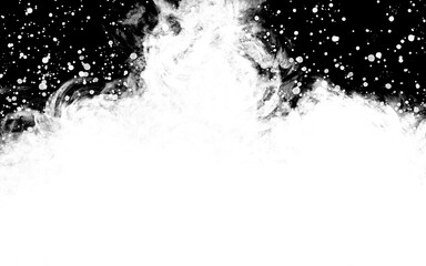 Obraz premium 滝、雪、煙、爆発、ステージ、背景、素材(流れる水と煙、背景黒) 