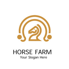 Horse Farm Luxury Monoline Company Logo Design