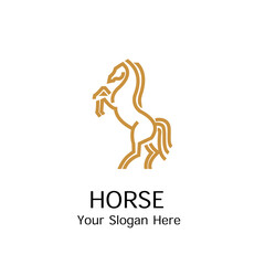 214Horse Monoline Luxury Company Logo Design