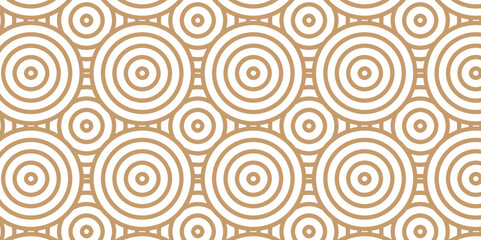 Seamless brown swirl pattern with wave circles seamless pattern with waves and brown geomatices retro background.	

