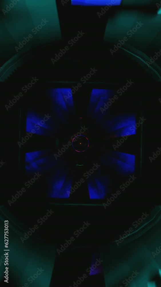 Poster mesmerizing surreal sci-fi psychedelic vj display with vibrant strobe effects in a seamless loop.